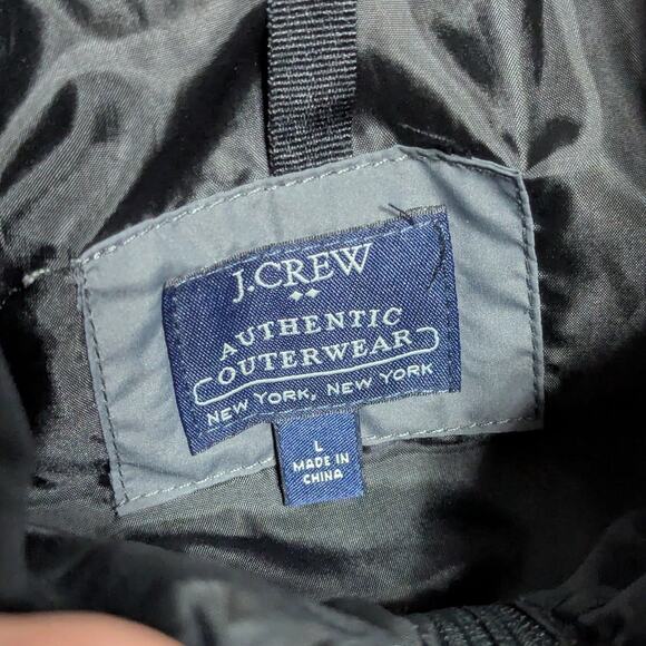 J Crew Goose Down Quilted Puffer Vest Outerwear Gorpcore Mens Large Gray Zip Top - Picture 3 of 4